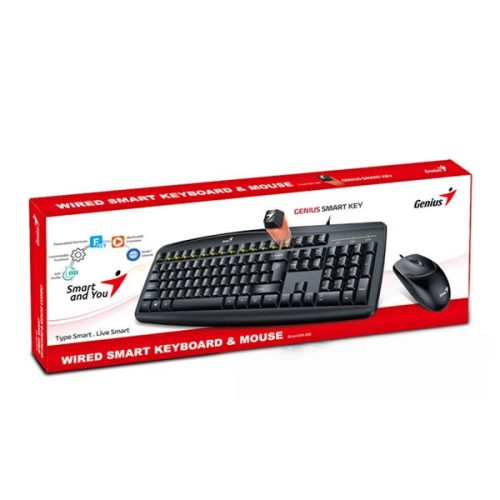 Genius KM-200 SMART HUN fekete multimédiás billentyűzet + egér