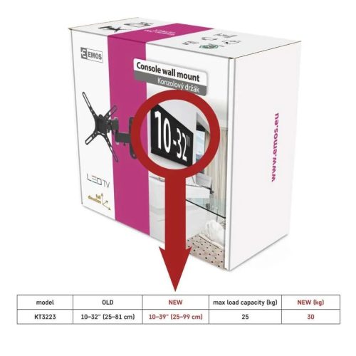 EMOS KT3223 Fali konzol 10–39" (25–99 cm)