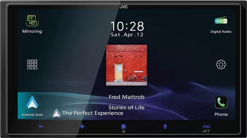 JVC KW-M795DBW Prémium 2 DIN autós multimédia, 6,92” HD kijelző, vezeték nélküli CarPlay/Android Auto, DAB+, DSP (KWM795DBW)