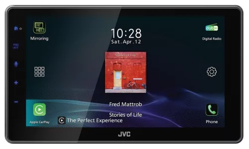 JVC KW-Z900DBW Prémium 1 DIN, 9” kijelzős autós mutlimédia vezeték nélküli CarPlay és Android Auto támogatással (KWZ900DBW)
