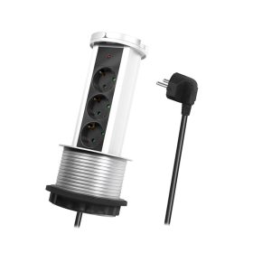   Logilink Elosztó 3-as, felugró, 3x CEE 7/3, ezüst/fekete (LPS235A)