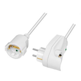   Logilink Hosszabbító tápkábel, beltéri, +1 átvezető, 3 m, fehér (LPS275)