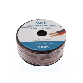   Well LSP-CCA0.35BR-100-WL Hangszóró kábel fekete / piros 2x0,35mm²