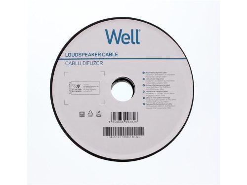 Well LSP-CCA0,50BR-100-WL Hangszóró kábel fekete / piros 2x0,50mm² 100m