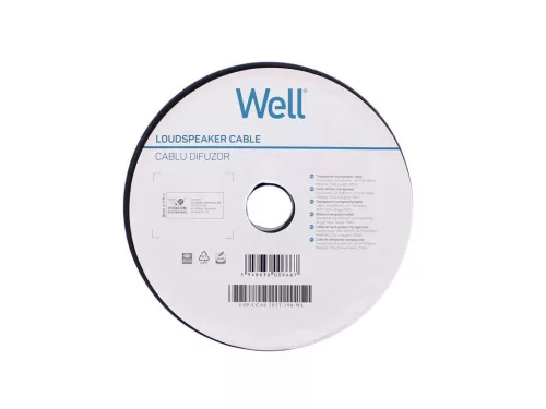 Well LSP-CCA0.50TT-100-WL Hangszóró kábel átlátszó 2x0,5mm²