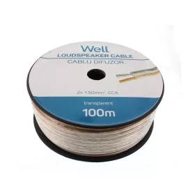   Well LSP-CCA1.50TT-100-WL Hangszóró kábel átlátszó 2x1,5mm²