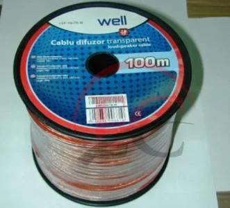 Well LSP-CCA2.50TT-100-WL Hangszóró kábel átlátszó 2x2,5mm²