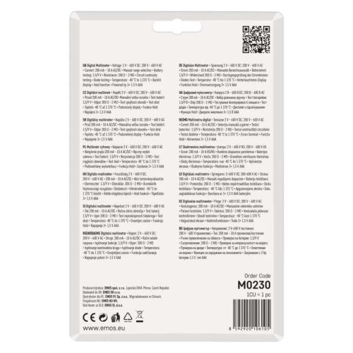 EMOS Digitális multiméter M0230