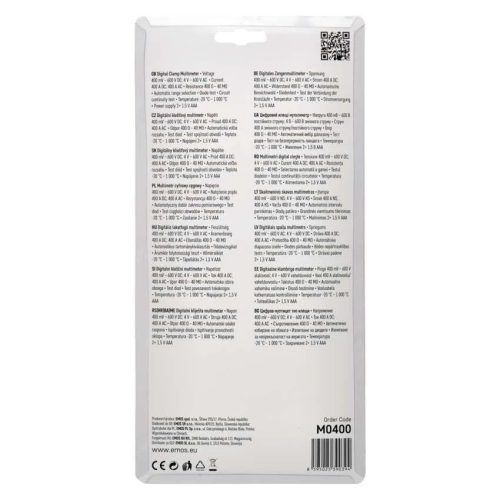 EMOS Lakatfogó multiméter DC-AC, MD-410C (M0400)