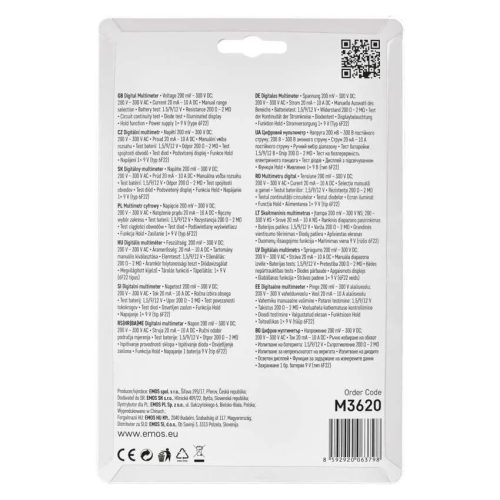 EMOS Digitális multiméter M3620