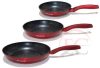Mischler Cook serpenyő készlet 3 db piros MC-FA1005