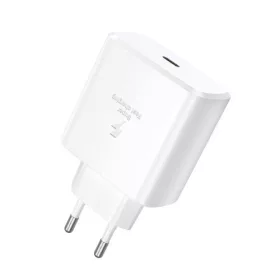   MOONX fali töltő MC08 PD 45W 1xUSB-C + kábel USB-C - USB-C, Fehér