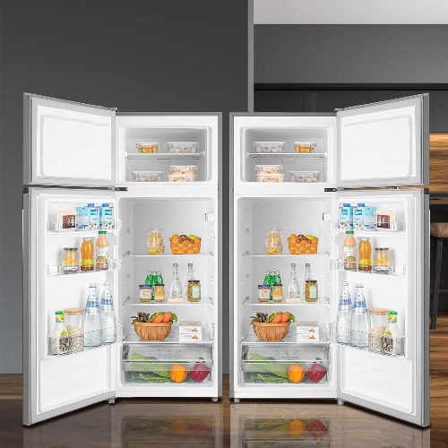 Midea MERT210FGE50 felülfagyasztós hűtőszekrény, 163/41 liter, 40dB, ezüst