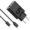 Motorola 50W telefon töltő USB-A és USB-C kábellel (MOT-2051-999)