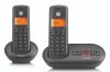 Motorola E212 fekete vezeték nélküli üzenetrögzítő telefon (MOT-2076-999)
