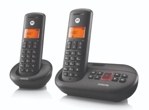 Motorola E212 fekete vezeték nélküli üzenetrögzítő telefon (MOT-2076-999)