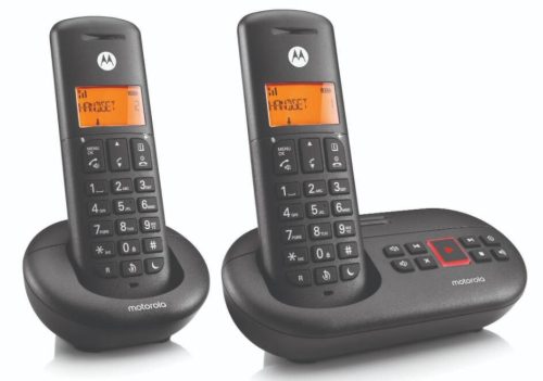 Motorola E212 fekete vezeték nélküli üzenetrögzítő telefon (MOT-2076-999)