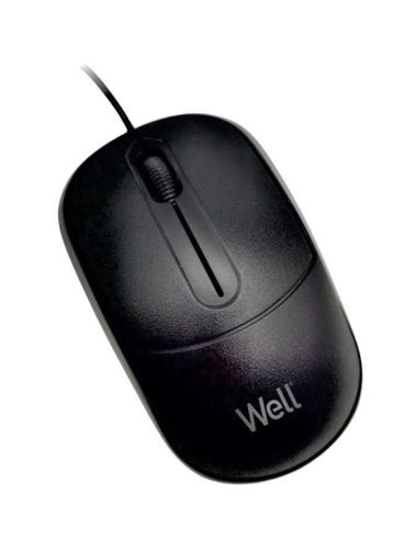 Well MOUSE-USB-MU005BK-WL, Vezetékes Optikai egér