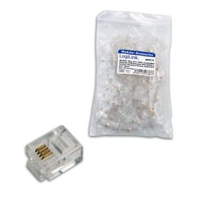   LogiLink RJ11 Elemes csatlakozódugasz, árnyékolatlan 100db (MP0018)