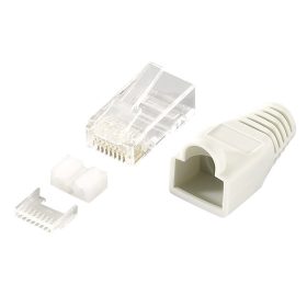   LogiLink RJ45 csatlakozódugasz, árnyékolt Cat6 szürke 100db (MP0021)