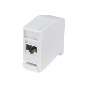   Logilink DIN-sínes adapter Cat.6A soros csatlakozóval, árnyékolt, 2x RJ45 aljzat (MP0056)