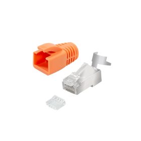   Logilink Cat.6A RJ45 moduláris dugó Cat.6A és Cat.7 tömör adatkábelhez, 10 db (MP0078)