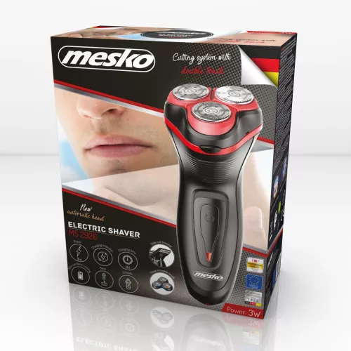 MESKO MS 2926 Borotva fekete-piros
