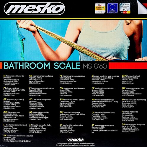 Mesko MS 8160 Mechanikus személymérleg - Fehér