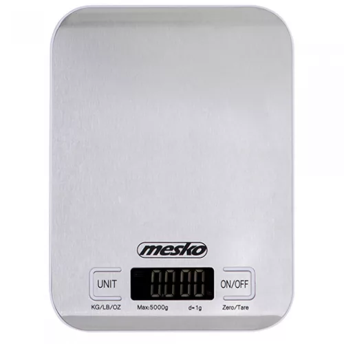 Mesko MS3169W digitális konyhai mérleg, inox