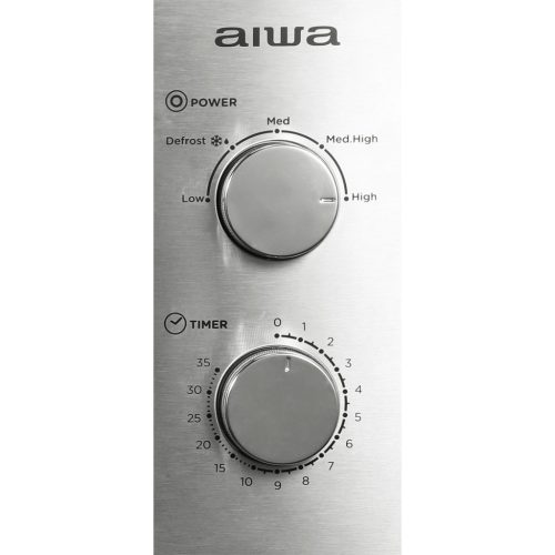 Aiwa MW-200SL NAMICOOK SILVER20 Rozsdamentes acél mikrohullámú sütő, 20 liter