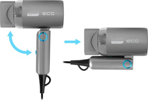 ECG Modifica Grigio Piccolo Hajszárító, szürke, 1200W