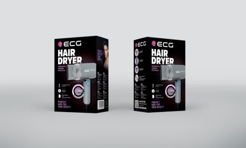 ECG Modifica Grigio Piccolo Hajszárító, szürke, 1200W