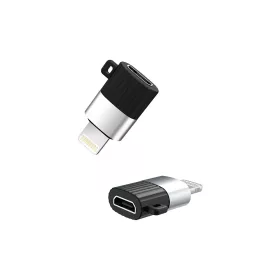   XO NB-149B átalakító, Micro USB[anya] - Type-USB Lightning, fekete