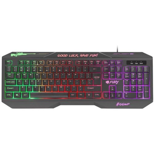 Natec Fury Hellfire 2 Gaming US billentyűzet fekete USB (NFU-1549)