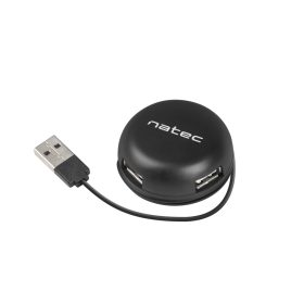 NATEC USB 2.0 HUB BUMBLEBEE 4 PORTOS FEKETE
