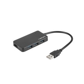 NATEC USB 3.0 HUB MOTH 4 PORTOS FEKETE