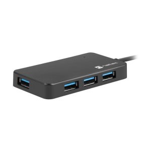 Natec Silkworm USB HUB 4 x USB 3.0 - fekete