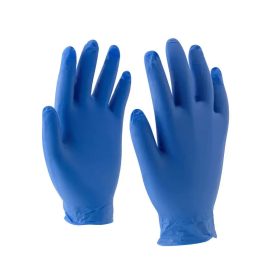   Egyszerhasználatos púdermentes nitril kesztyű, 100 db / 1 doboz (kék, L) (NITRIL-KESZTYU-KEK-L)