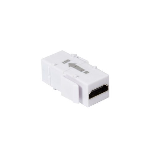 Logilink HDMI keystone csatlakozó, A/F   HDMI A/F, 4K/30 Hz, fehér
