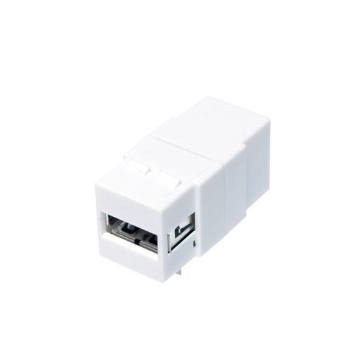 Logilink USB 2.0 keystone csatlakozó, A/F   USB-B/F, fehér