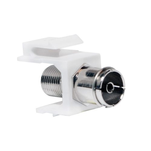 Logilink TV/SAT keystone csatlakozó, IEC/F - F-Type/F, 75 Ohm, fehér