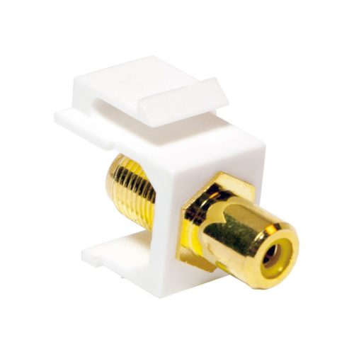 Logilink RCA keystone csatlakozó, RCA/F - RCA/F, fehér