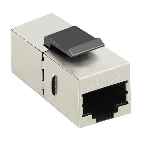 Logilink Cat.6A Keystone Inline csatlakozó, STP, 17 mm széles, fém