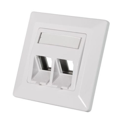 Logilink Keystone Előlap 2 modulhoz, 45 -os kimenet, fehér