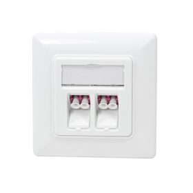   Logilink Száloptikai előlap 2 db LC-Duplex adapterrel, felületre szerelhető, fehér (NK4024)