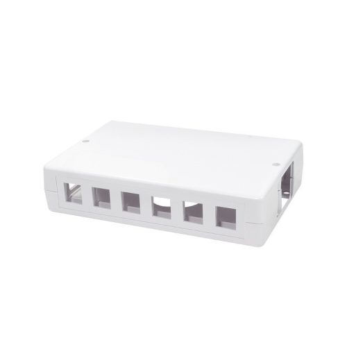 Logilink Üres doboz 6 vagy 12 keystone modulhoz, felületre szerelhető, fehér
