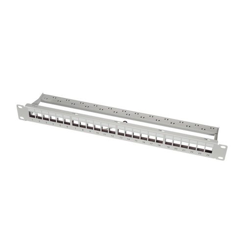Logilink Keystone Panel 1U, 24 port, árnyékolt, gazdaságos, szürke