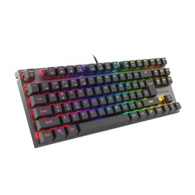   Genesis Thor 303 TKL fekete mechanikus gaming billentyűzet, US, RGB világítással, Red switch hot swap