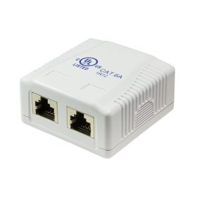 Logilink Cat.6A aljzat 2 x RJ45, fehér (NP0074)
