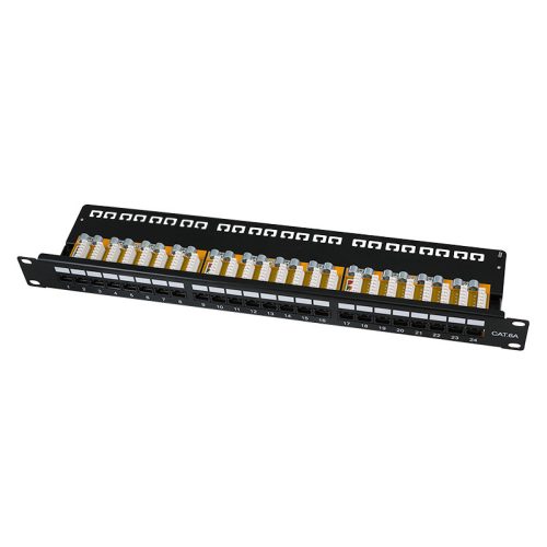 Logilink Cat.6A Patch Panel 24 portos UTP, 90 -os LSA lezárás